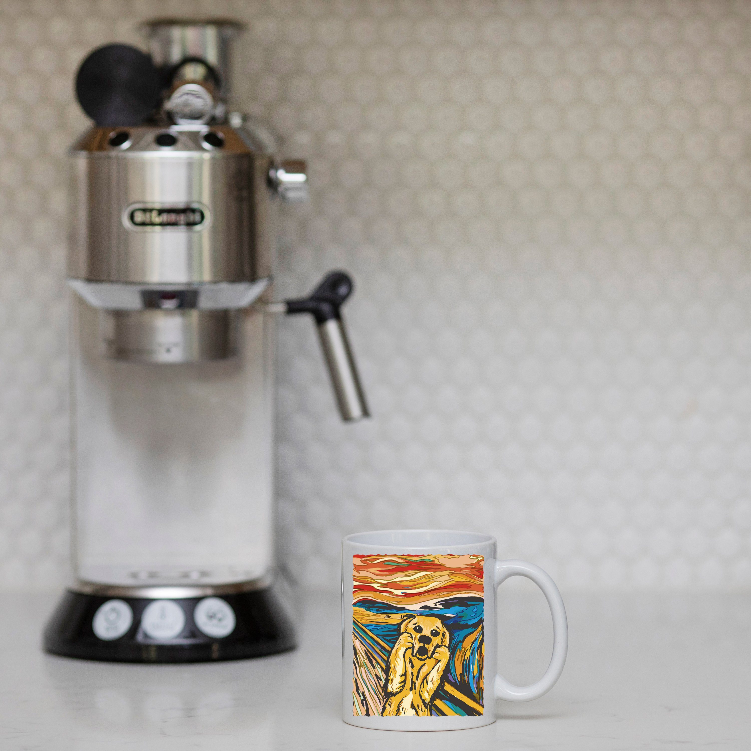Youth Scream Keramik, Designz Kaffeetasse trendigem mit Dog Tasse Geschenk, Print
