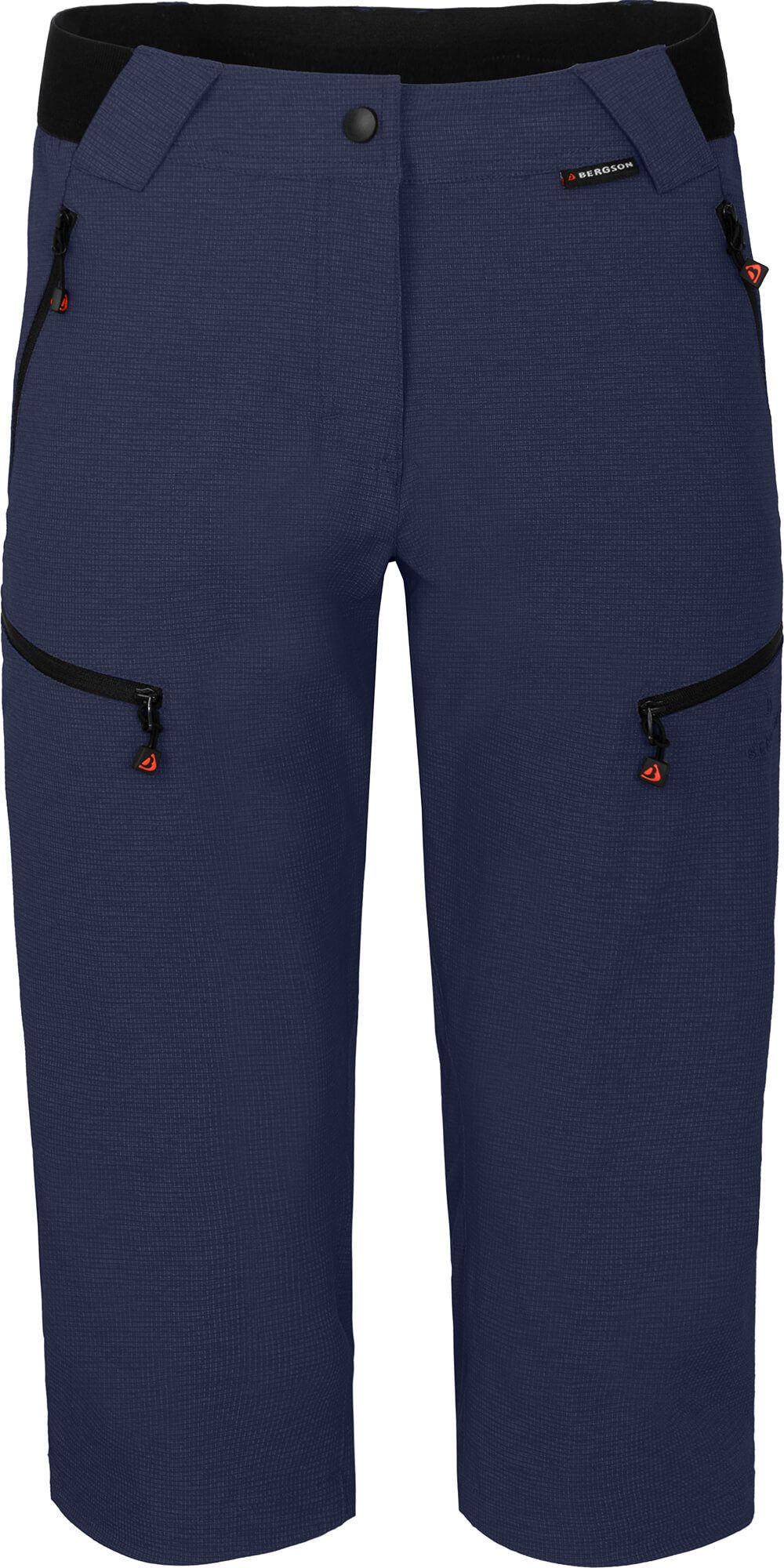 Bergson Outdoorhose PORI Capri Damen 3/4 Wanderhose, robust, elastisch, Normalgrößen, peacoat blau