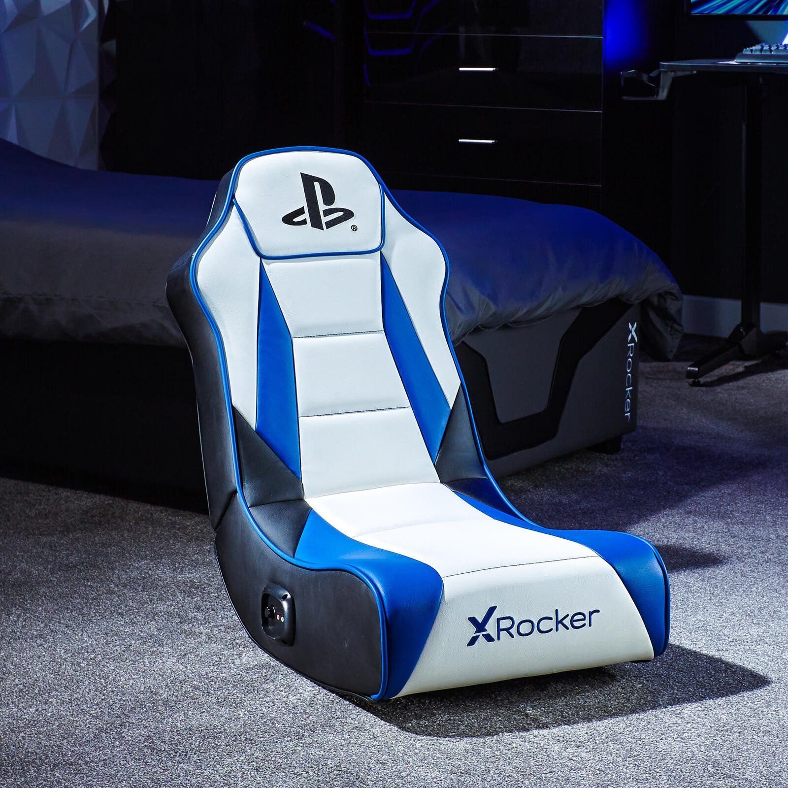 X Rocker Gaming-Stuhl Sony Playstation® Geist 2.0 Floor Rocker - weiß/bl günstig online kaufen