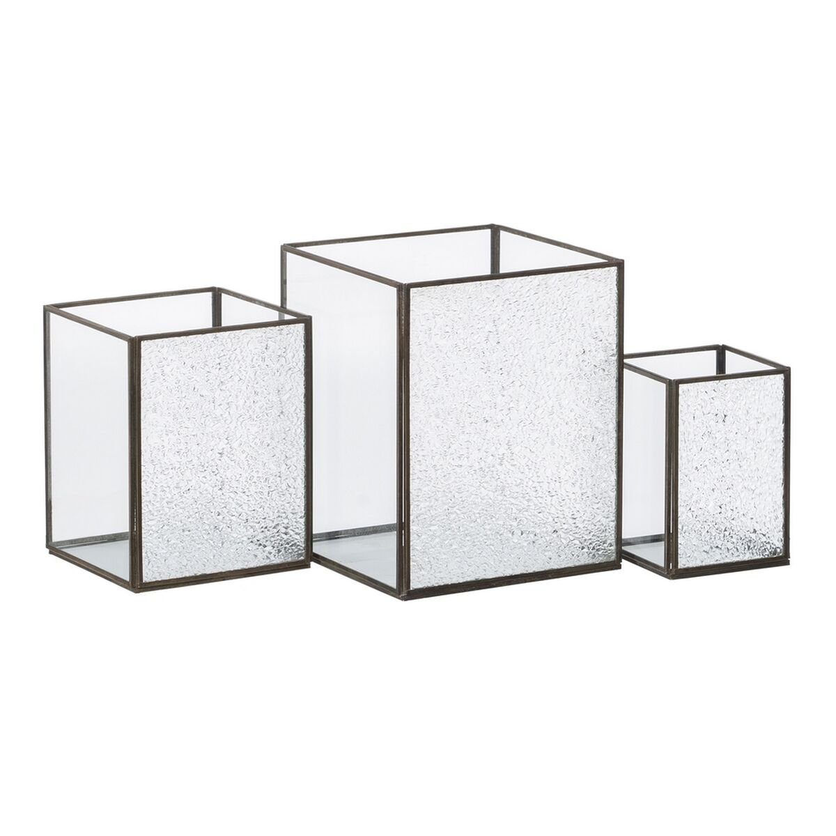 Metall x 3 Glas x 22 Kerzenschale Stück 18 Windlicht Bigbuy Gold cm 18