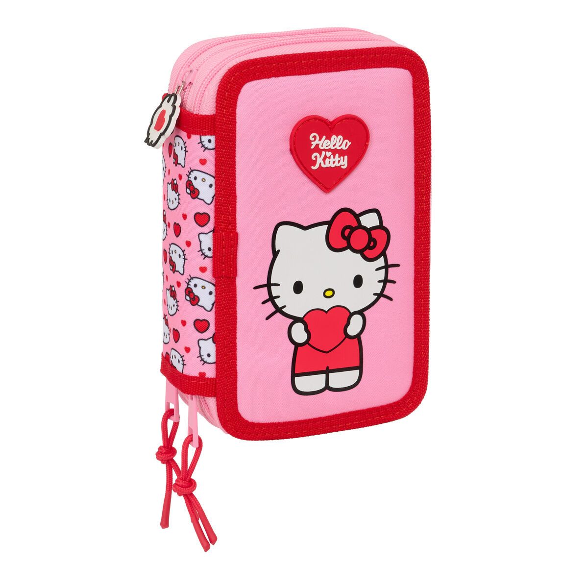 Hello Kitty Federtasche 125 x 195 x 55 cm Befüllte Federmappe Hello Kitty Rosa 12,5x19,5x5,5 c