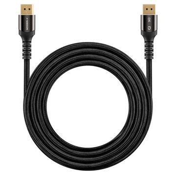 SEBSON DisplayPort Kabel 2m - DP 1.4 male/male, 8K/60Hz 4K/144Hz 2K/240Hz Audio- & Video-Kabel, (200 cm)