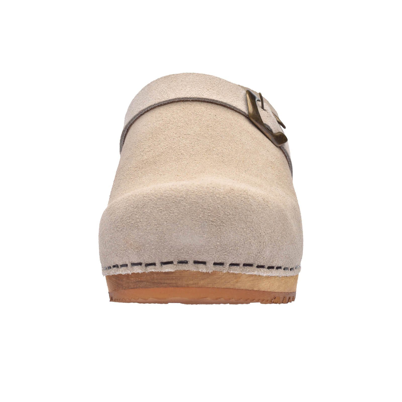 Sanita Wood-Hedi Open Clog Beige Sandale