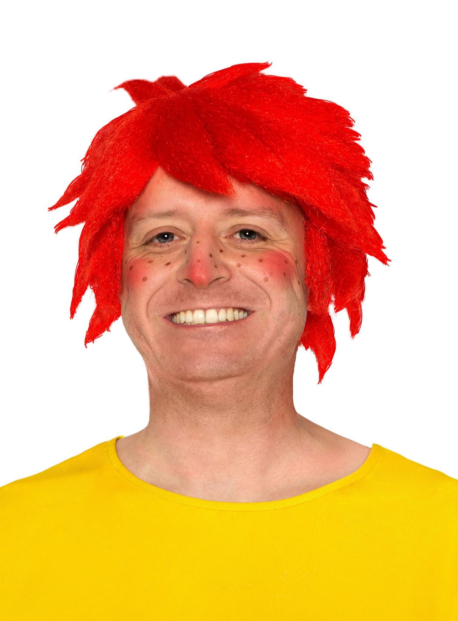 Maskworld Kostüm-Perücke Pumuckl Perücke - für Faschingskostüm Damen Herren, Lizenzierte original Pumuckl Perücke für Erwachsene von MASKWORLD
