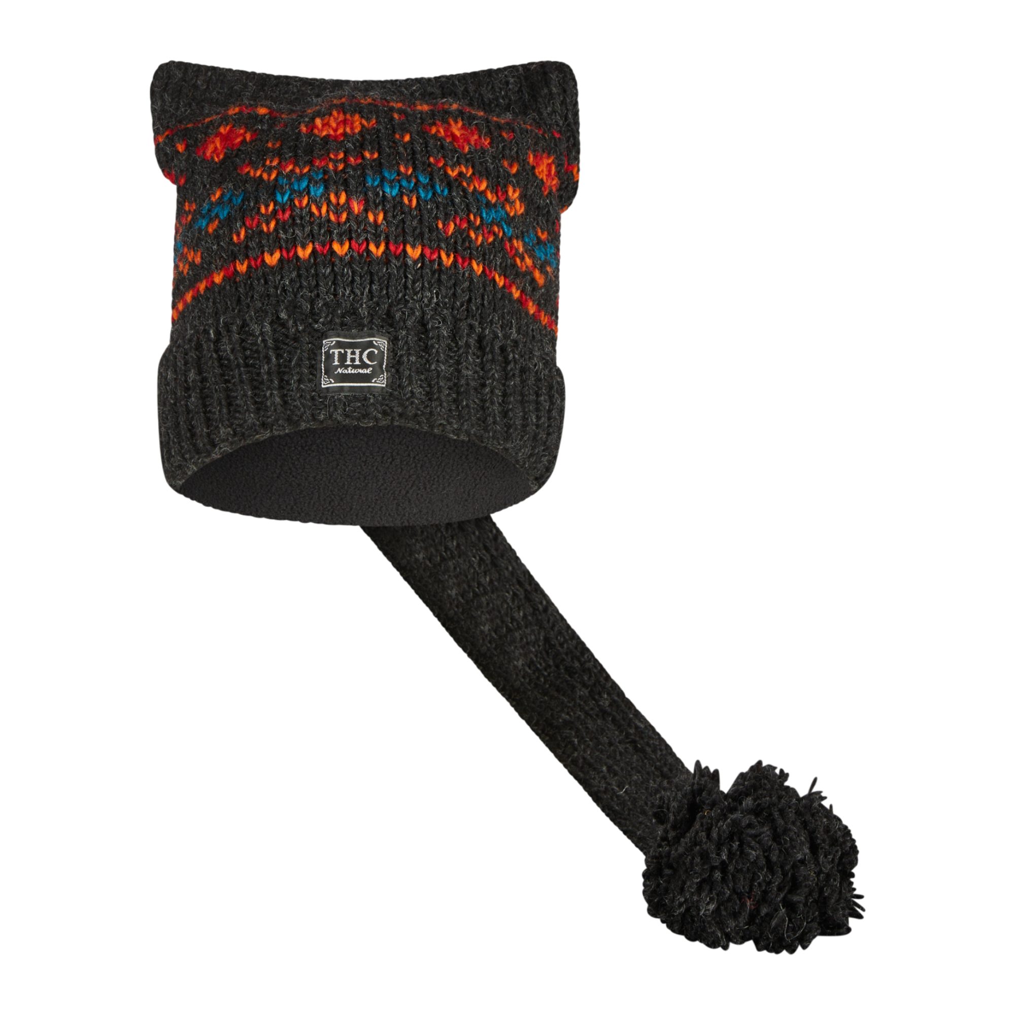 THC Natural Line Strickmütze THC Schafwoll Zipfelmütze 819 (1 Stück, 1-St., 1 Stück) Innenfutter Fleece