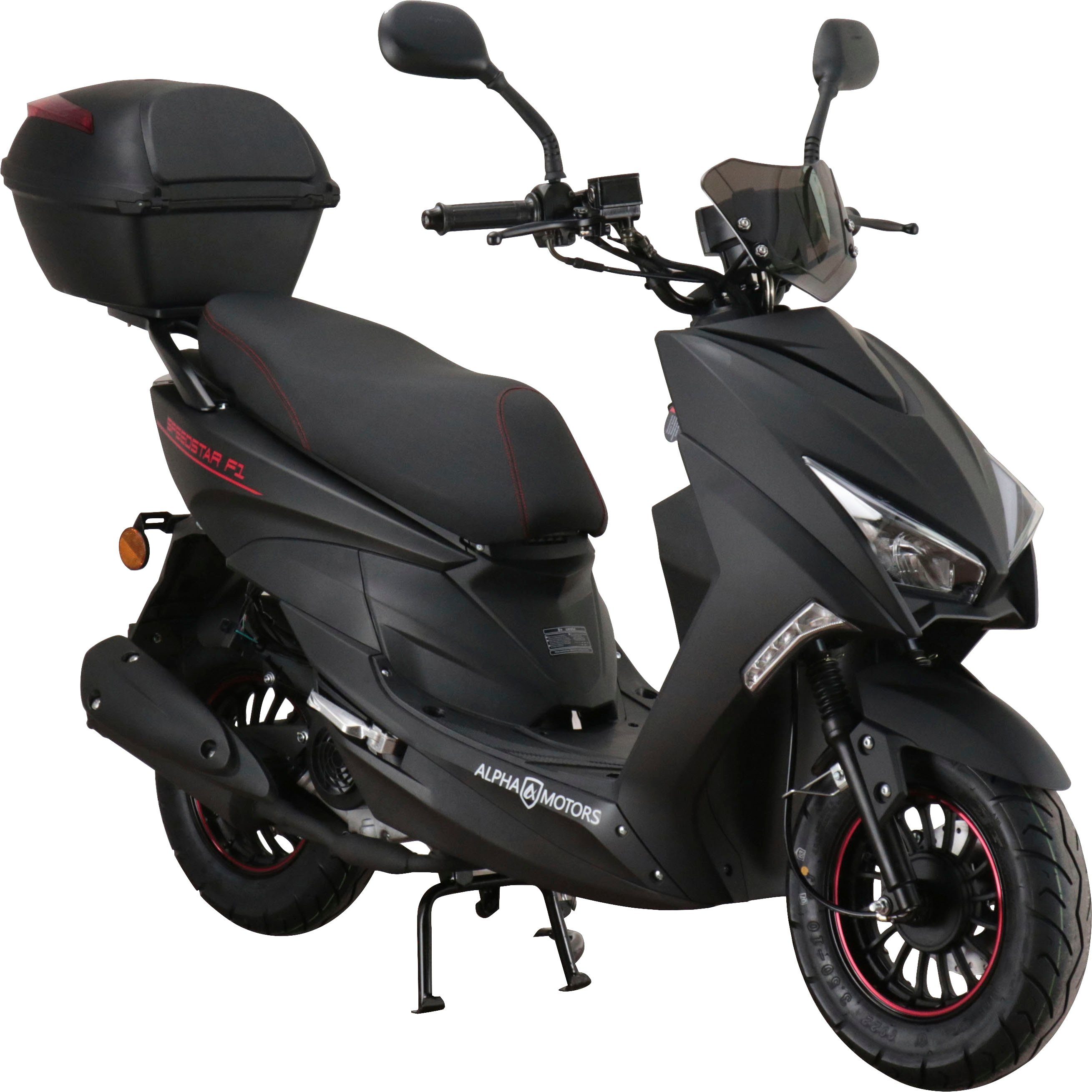 inkl. Alpha 5, Topcase Motorroller ccm, Euro Motors Speedstar FI, 45 km/h, 50