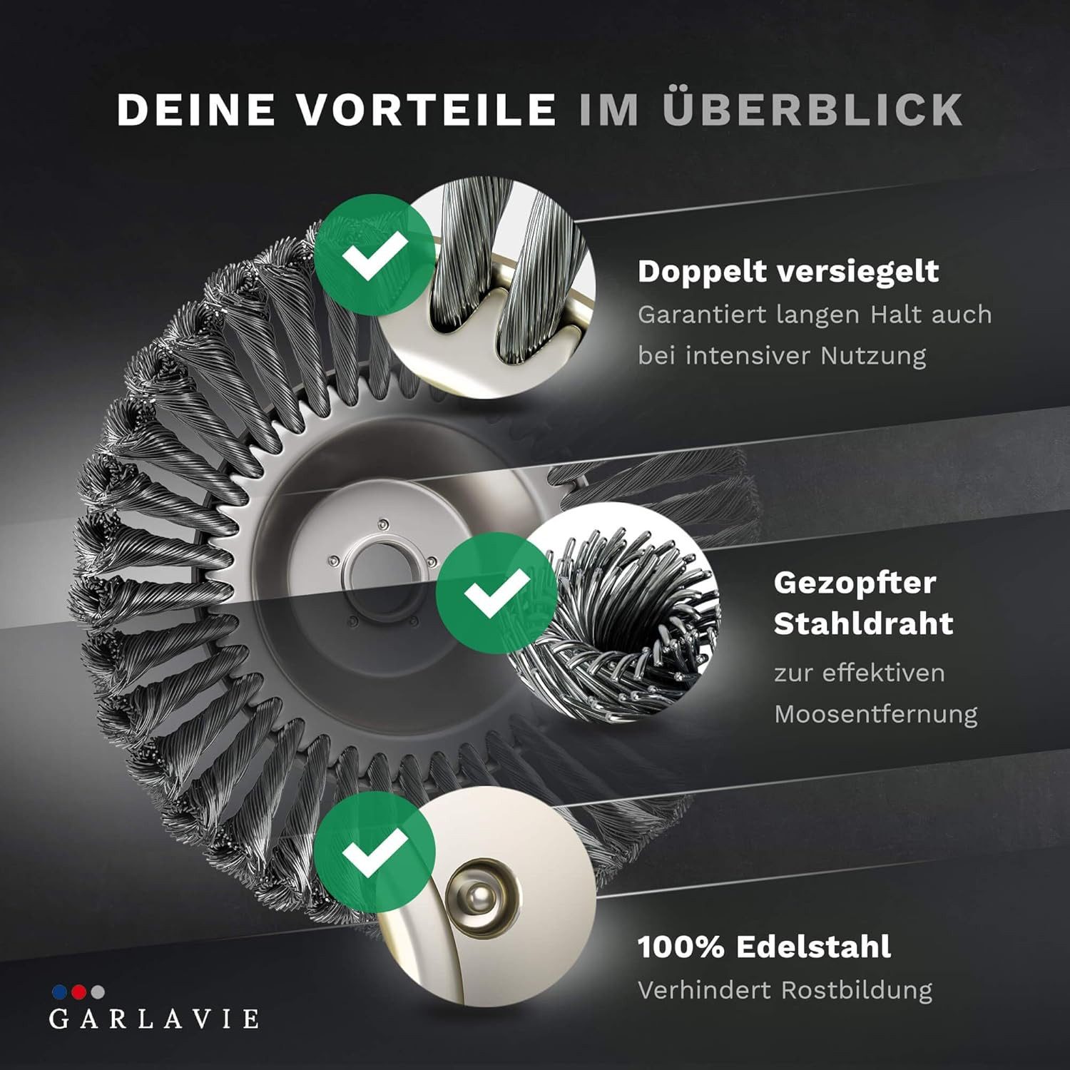 Garlavie Unkrauthacke 2X Profi Unkrautbürste Freischneider günstig online kaufen