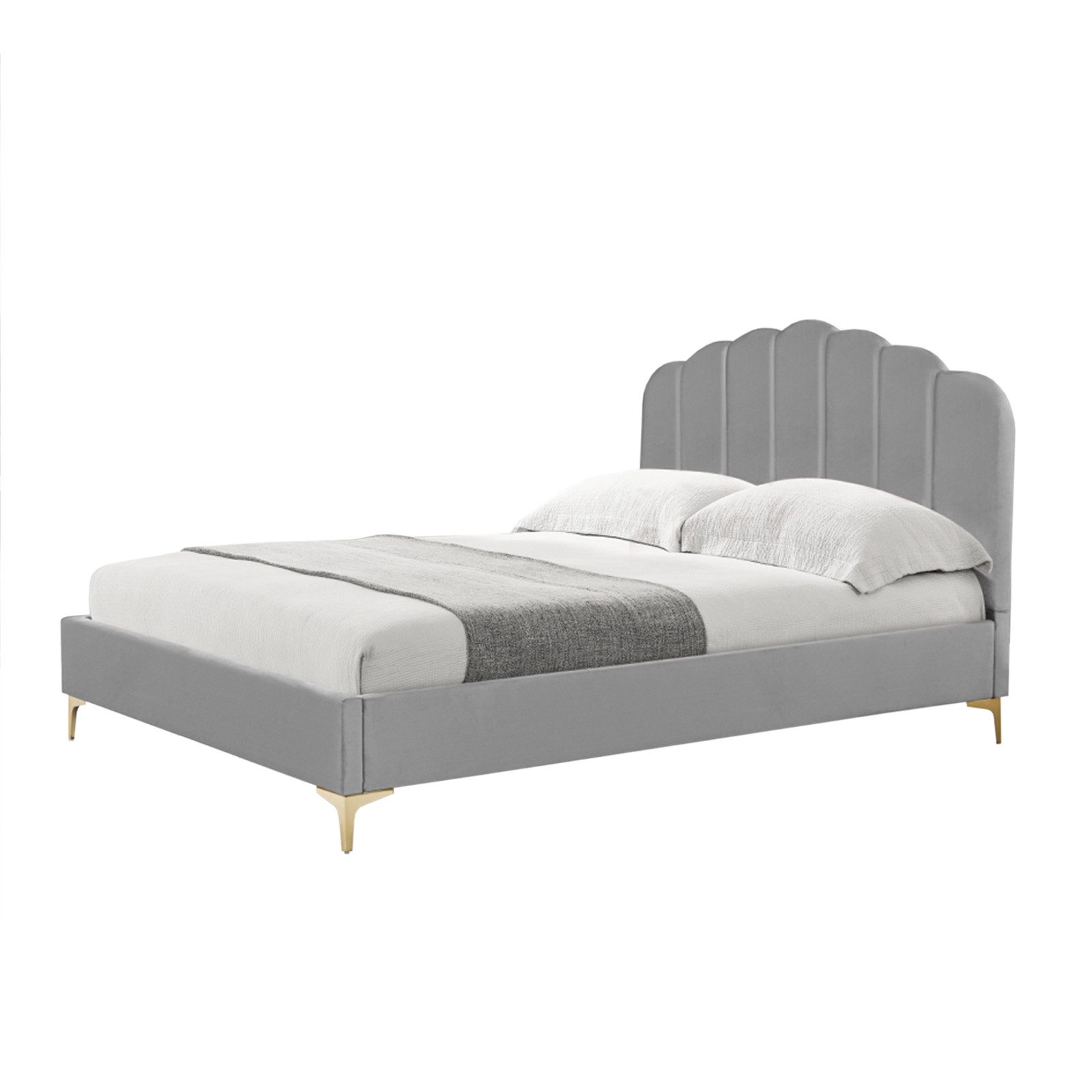 HTI-Living Polsterbett Polsterbett 140 x 200 cm Yoris Grau (Stück, 1-tlg., 1x Bett Yoris inkl. Lattenrost, ohne Matratze), Bettgestell inkl. Lattenrost