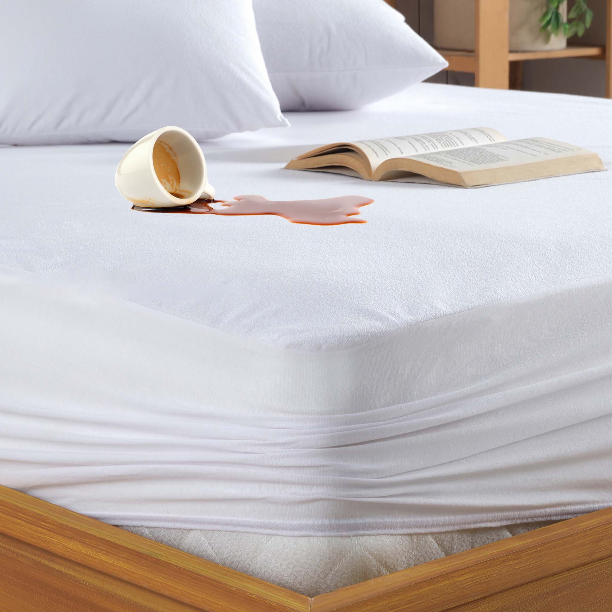 Matratzenschoner Matratzenschoner Flüssigkeitsbeständig Weiß Fitted Nordic Schiller, Matratzenschutzbezug, Matratzenschonauflage, Matratzentopper – Bild 3 von 5