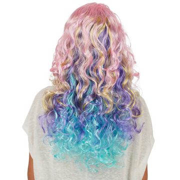 dressforfun Kostüm-Perücke Frauenperücke Locken Ombré Pastell