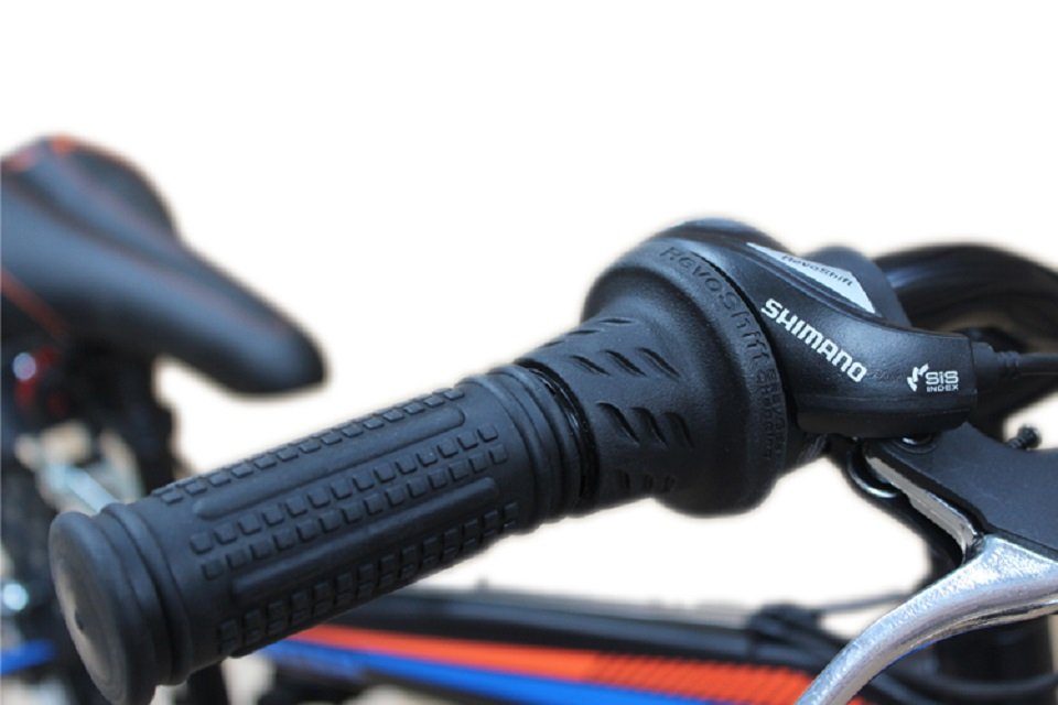 Talson Mountainbike Shimano, Fahrrad Beleuchtung 26 StVZO Zoll 21 und Gabelfederung Kettenschaltung, Gang mit nach Schwarz mit