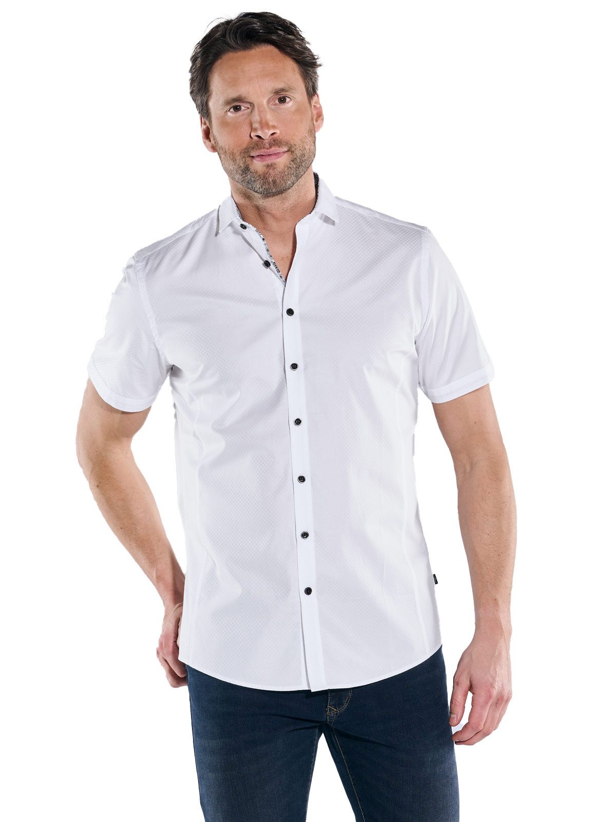 Engbers Kurzarmhemd Herren Kurzarm-Hemd "My Favorite", Reinweiss günstig online kaufen