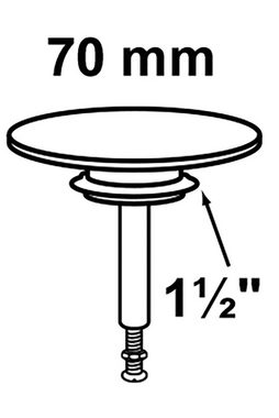 Kirchhoff Badewannenstöpsel, Ø 7 cm, universal, Chrom