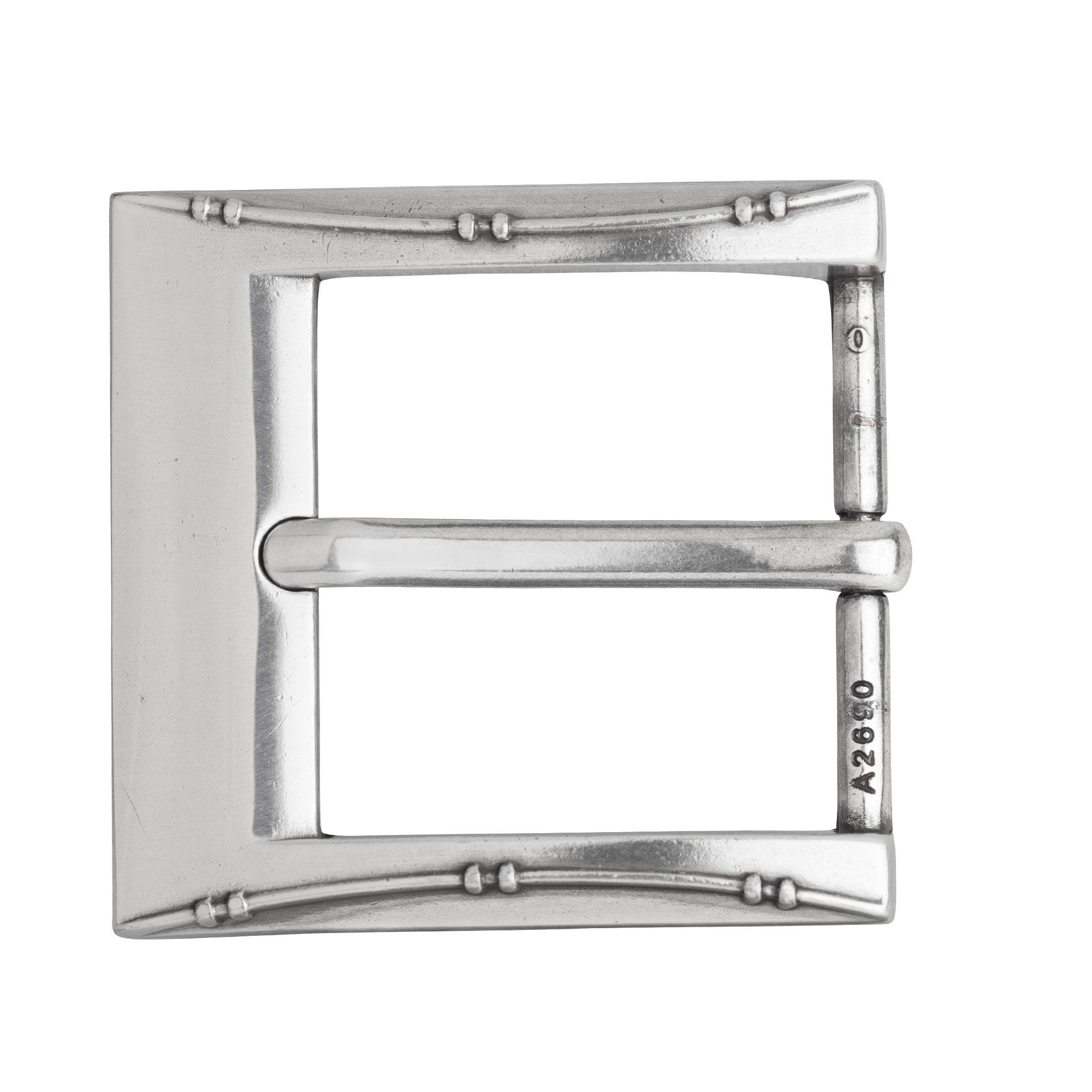 333707500020 40mm - Silber Angulaire Zink FREDERIC - Gürtelschnalle HERMANO Buckle
