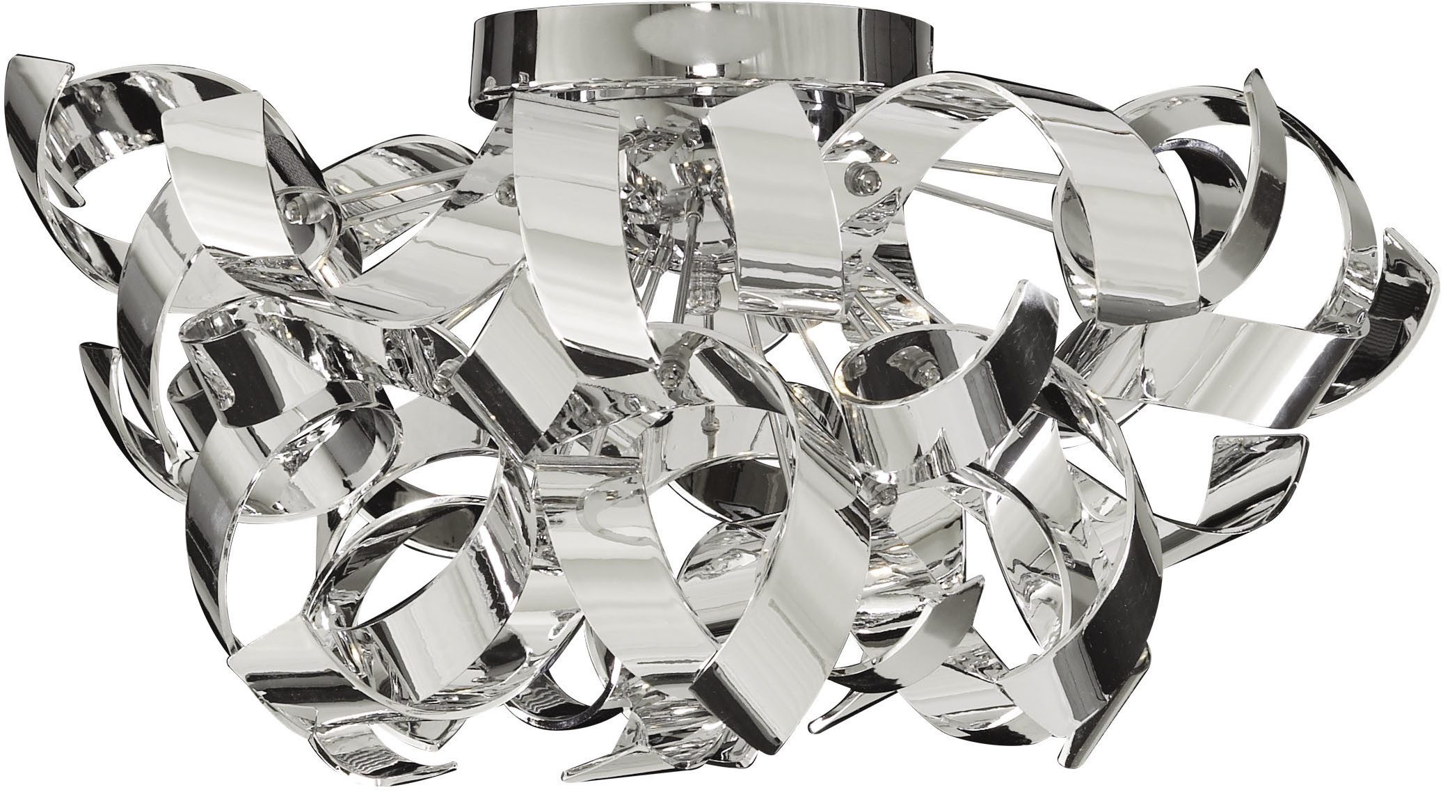 Searchlight Deckenleuchte Curls 3Lt Deckenleuchte - Chrommetall, ohne Leuchtmittel