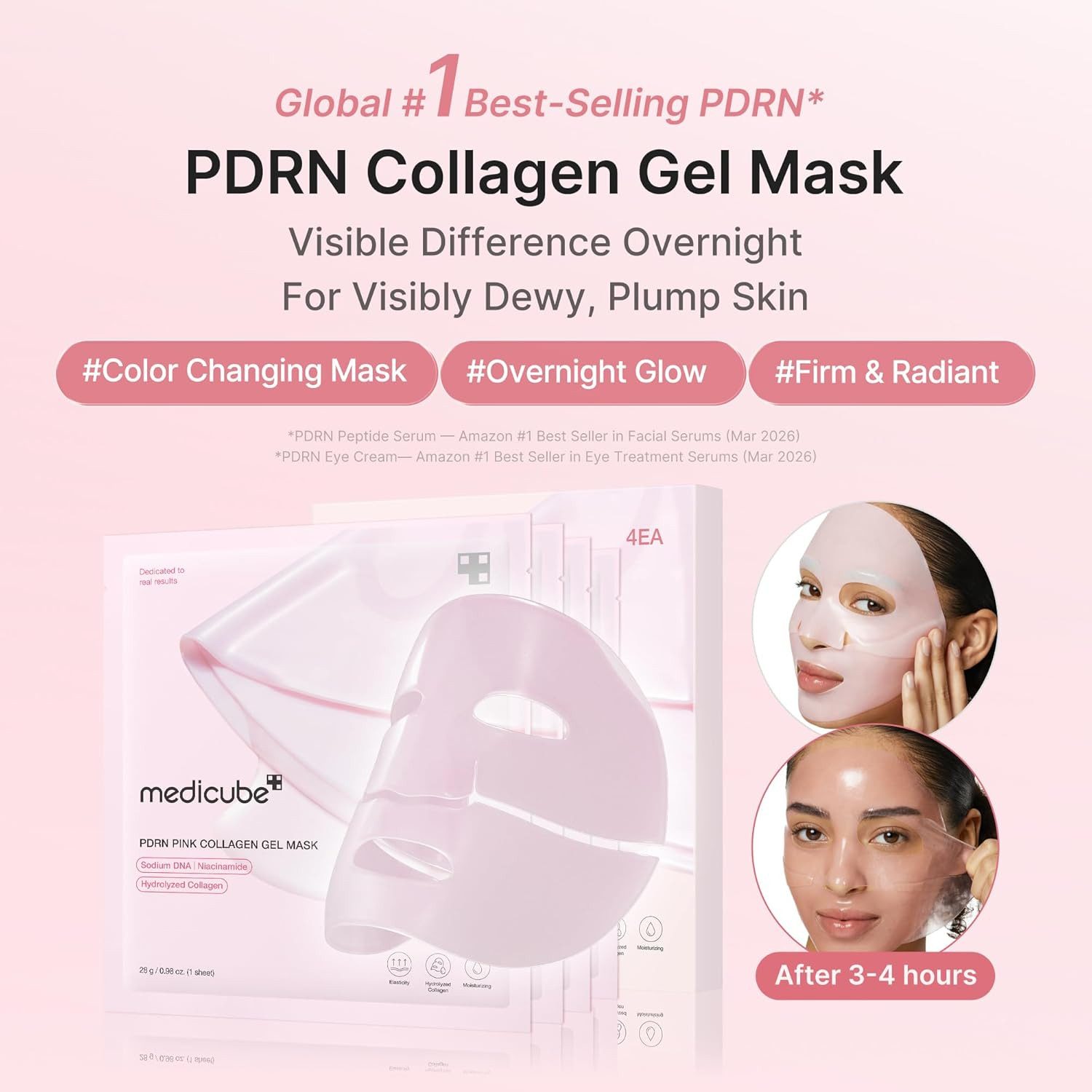 Medicube Gesichtspflege-Set – Zero Pore Pad 2.0 + Jelly Gel Maske PDRN Pink Kollagen Mit AHA, BHA, Milchsäure und Salicylsäure, 2-tlg., Mit PDRN (Lachs-DNA) und – Bild 5 von 5