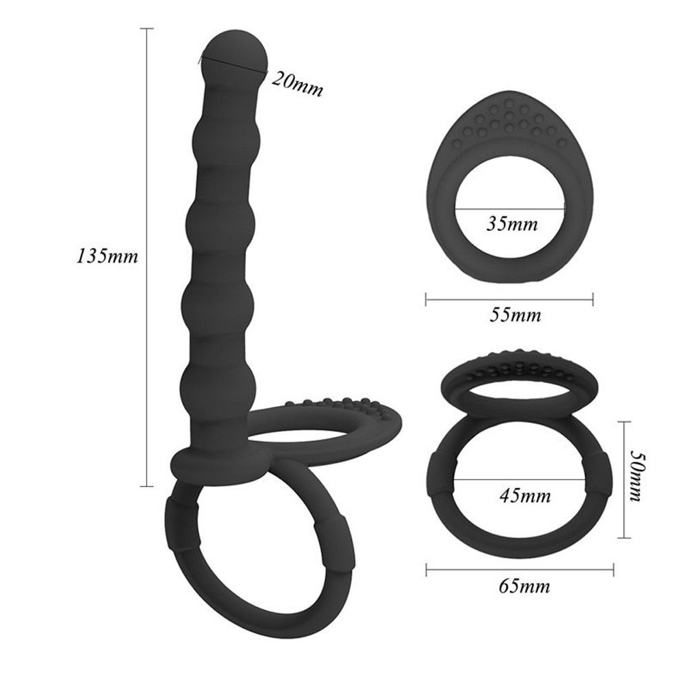 Doppel Anal Penisring Doppelpenetration Strap-on-Dildo Dildo Sandritas Pentration Strap-on Plug