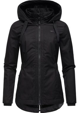 Ragwear Outdoorjacke Varvarra stylische Übergangsjacke mit großer Kapuze