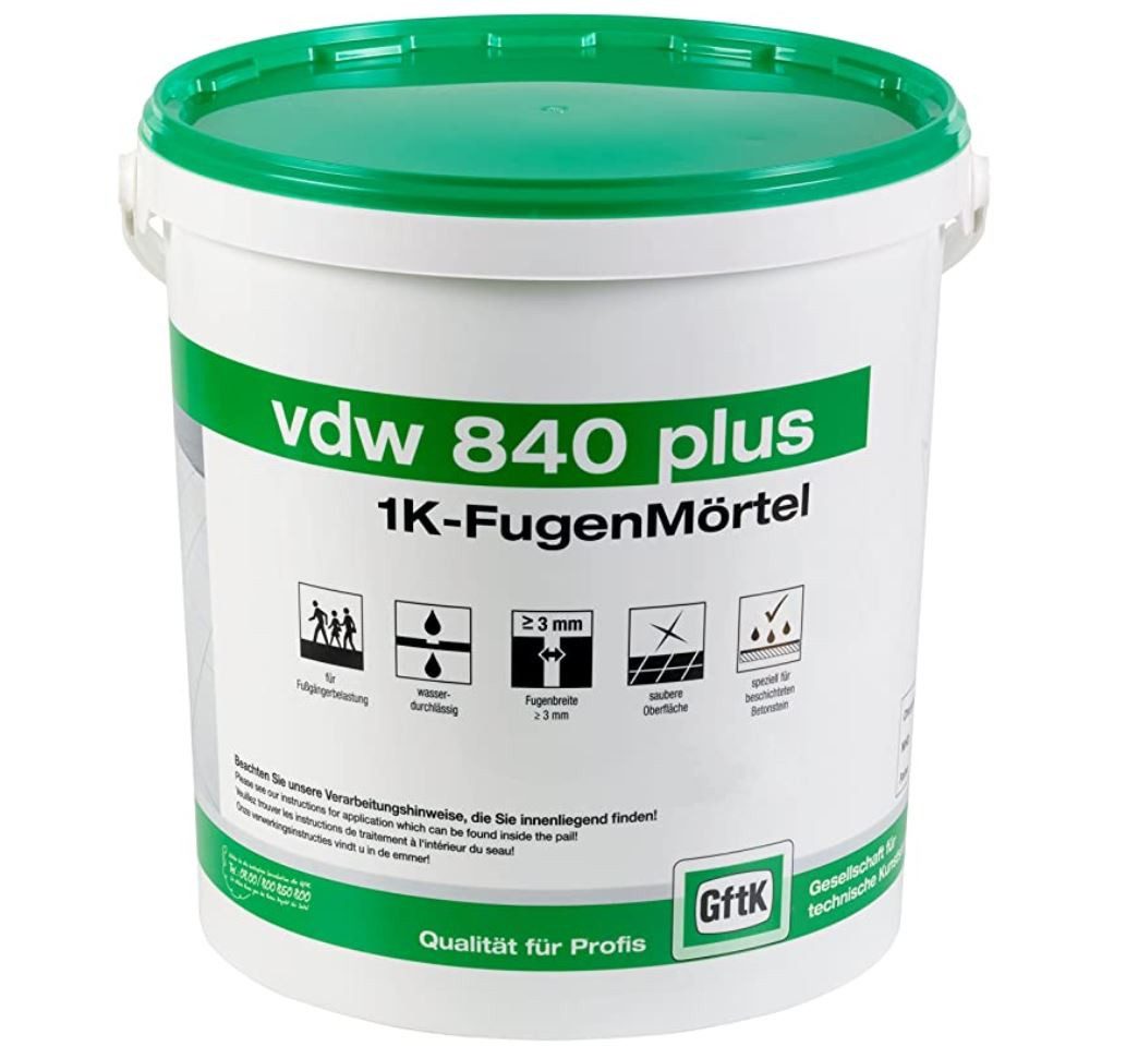 GftK Fugenmörtel VDW 840 Plus 1K Fugenmörtel, natur, 12,5 kg