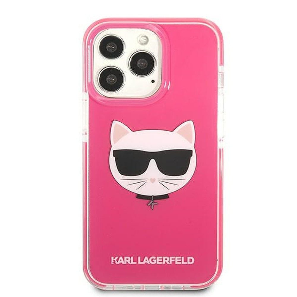 KARL LAGERFELD Handyhülle Schutzhülle Katzendesign, Lizenzprodukt Karl Lagerfeld, Katzenmotiv, stoßfest
