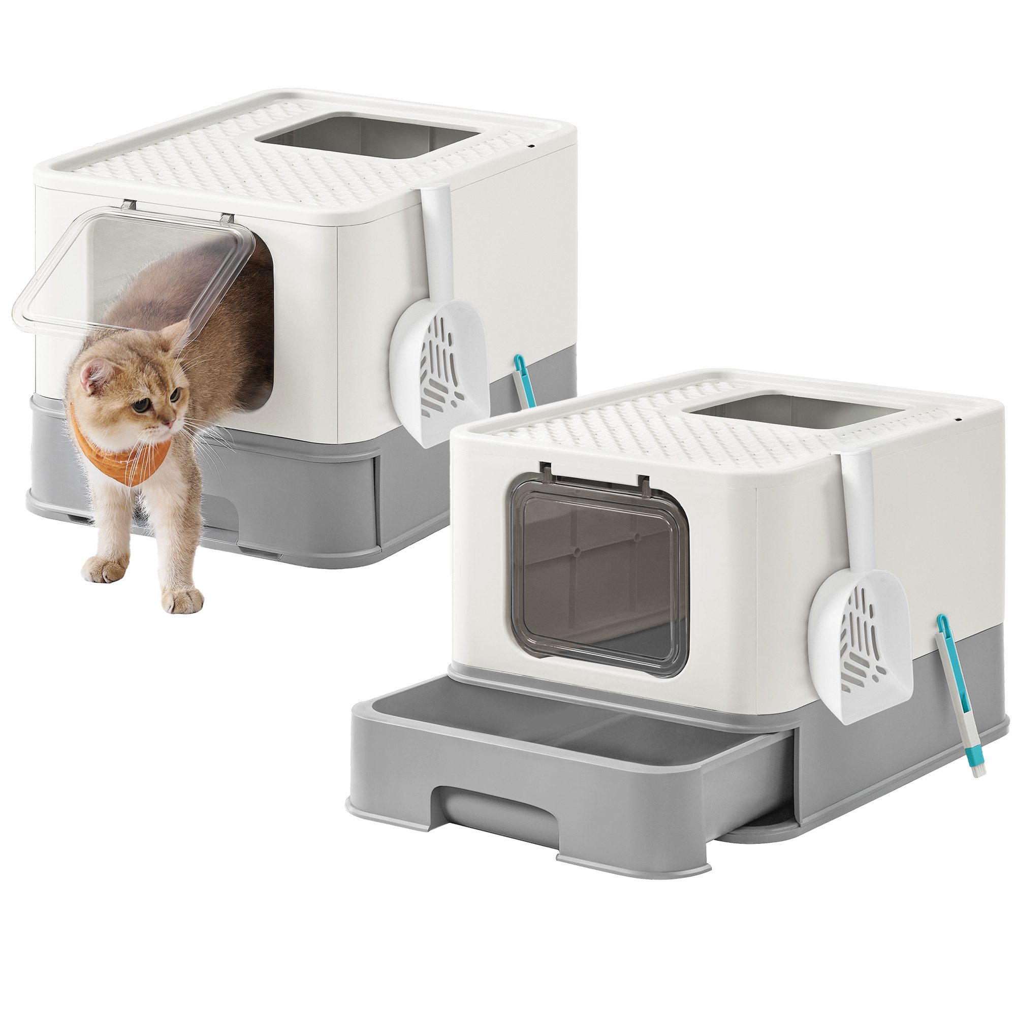 FEANDREA Katzentoilette, Katzenklo, mit Deckel, für Mehrkatzenhaushalte günstig online kaufen