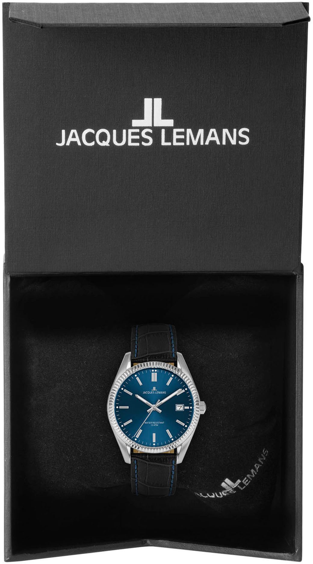 Jacques Lemans Quarzuhr Derby 50-4R, Armbanduhr, Damenuhr, analog, Datum, L günstig online kaufen