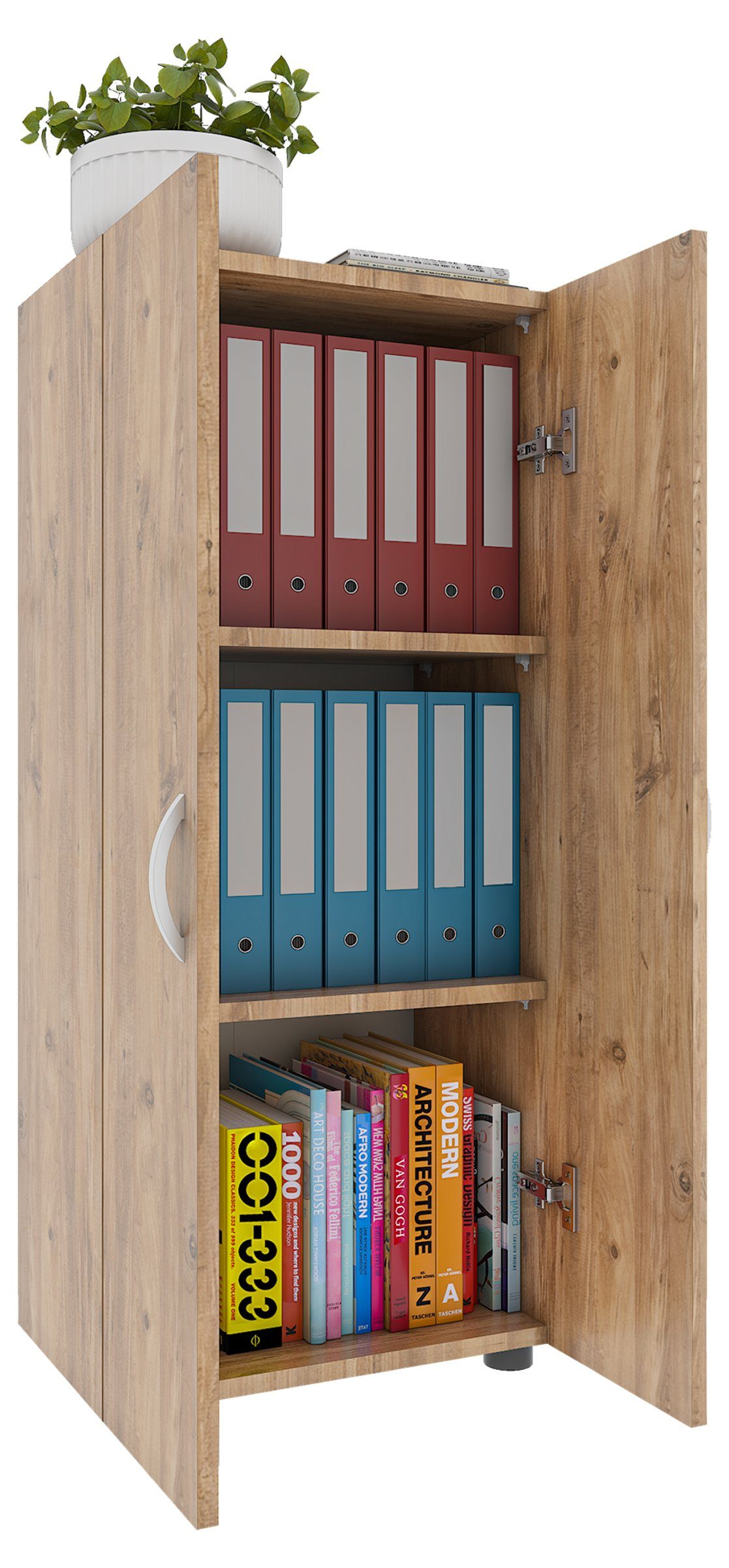 VCM Aktenschrank Büroschrank Bücher Ordner Aktenschrank Ulas 3fach günstig online kaufen