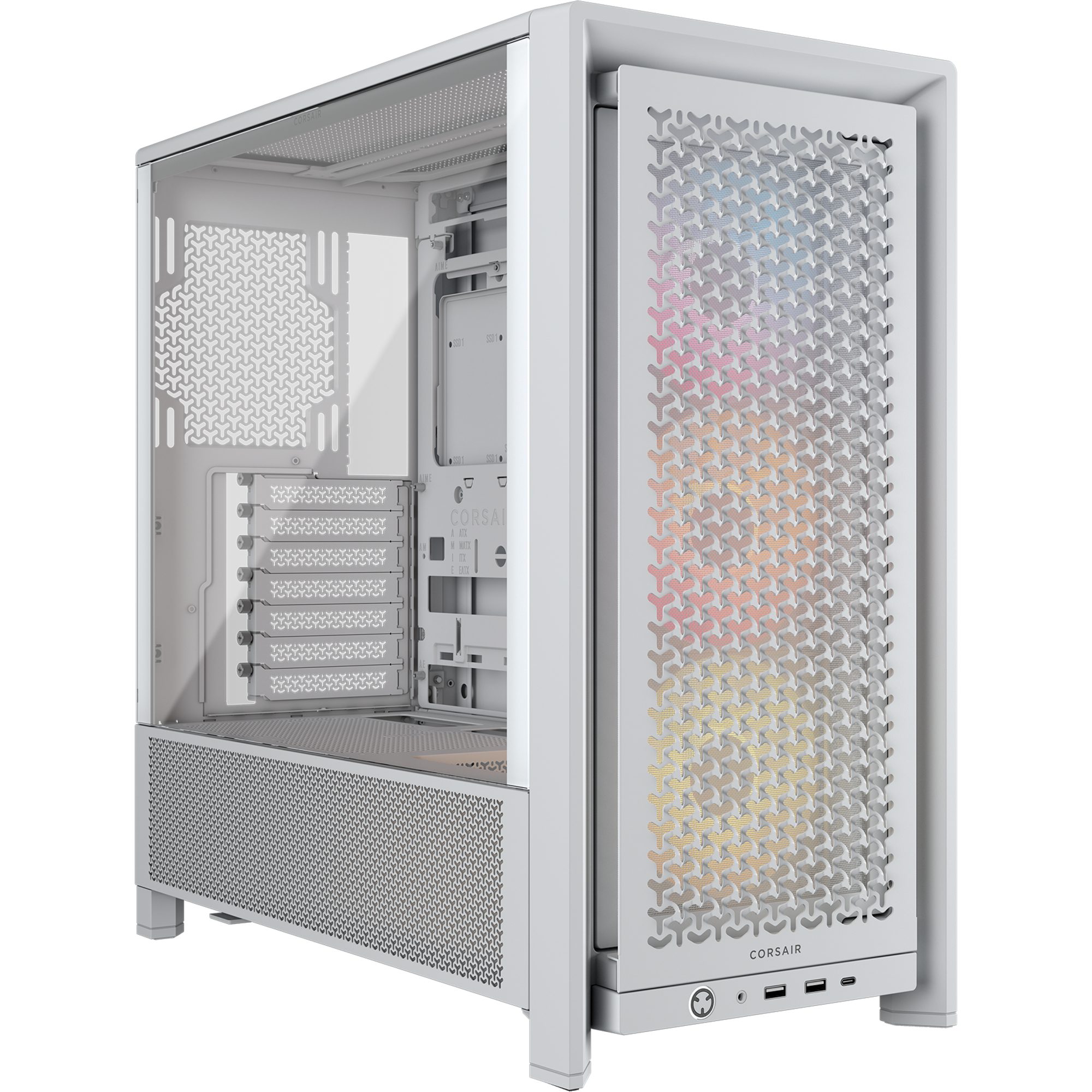 Corsair PC-Gehäuse Corsair FRAME 4000D RS ARGB, Tower-Gehäuse, (Tempered Glass)