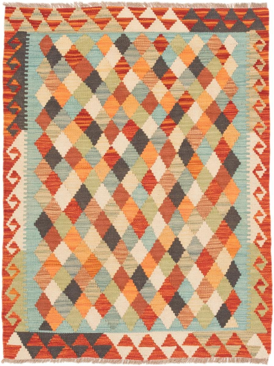 Orientteppich Kelim Afghan 92x120 Handgewebter Orientteppich, Nain Trading, rechteckig, Höhe: 3 mm