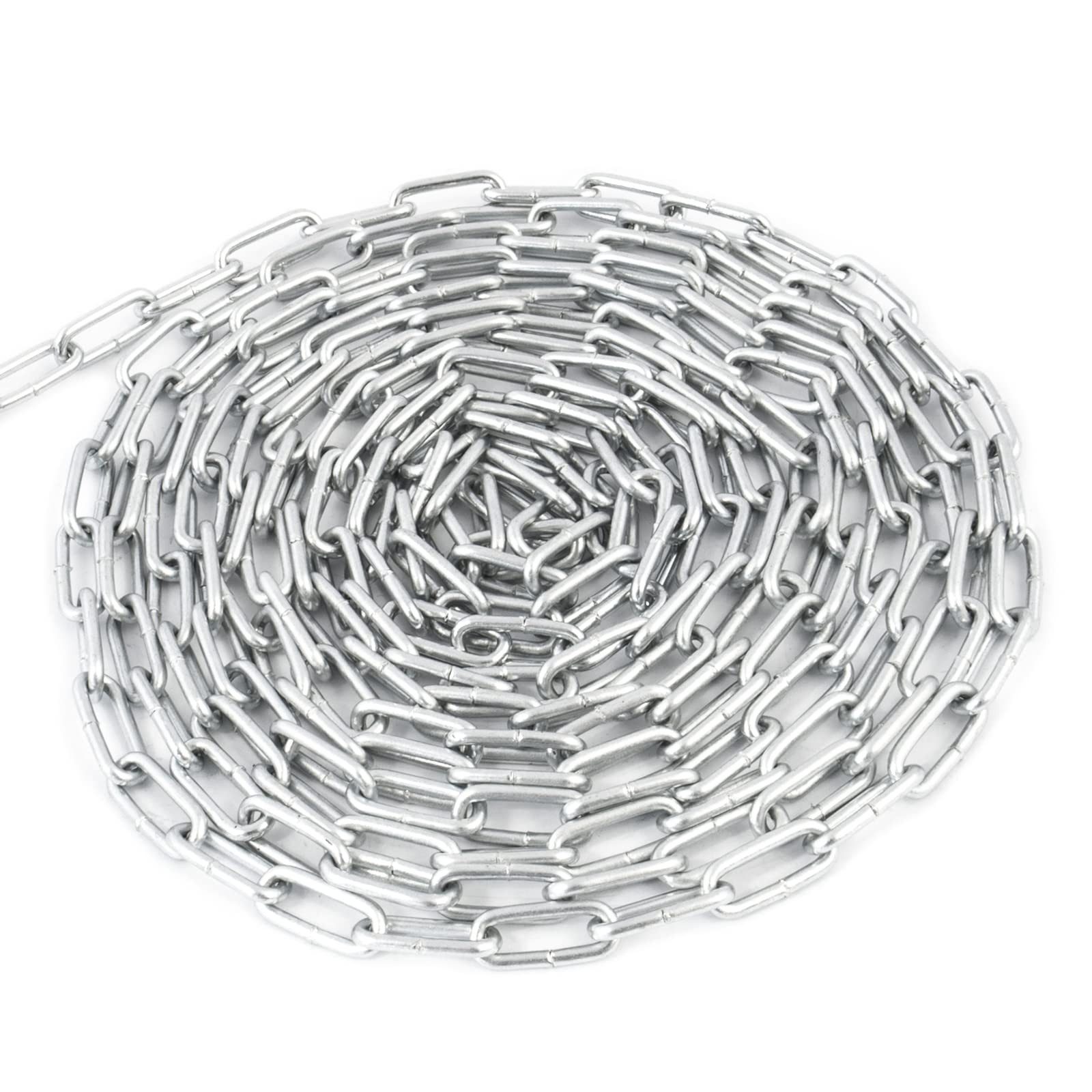 DQ-PP Stahlkette DQ-PP STAHLKETTE, 5m, 2-10mm, Kurzgliedrig C2, Rundstahlkette, Ø 2 mm, Absperrkette, Rundstahlkette, Eisenketten, Absperrketten, Zurrketten