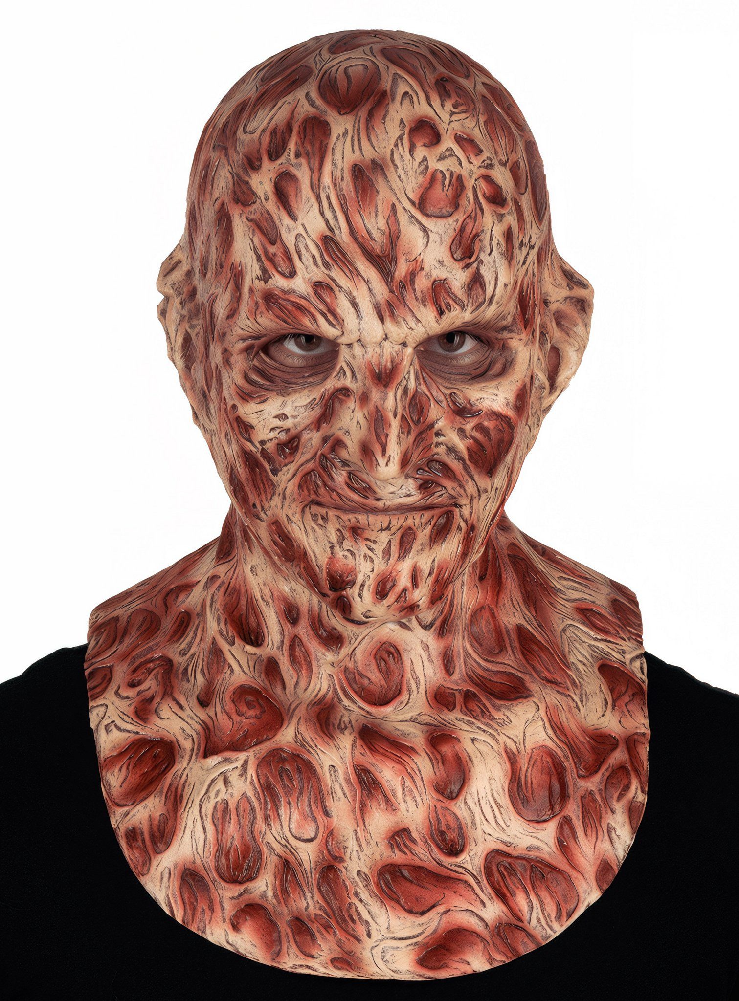 Ghoulish Productions Verkleidungsmaske Freddy – Nightmare Latex Hyper Maske, Strapazierfähige Freddy Maske, die sich Deinem Gesicht anpasst!