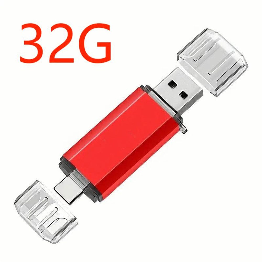 RefinedFlare 128 GB, 64 GB, 32 GB USB-Typ-C-Hochgeschwindigkeits-Flash-Laufwerk USB-Stick (OTG-Stick 32 GB 64 GB 128 GB Typ C OTG USB-Flash-Laufwerk)