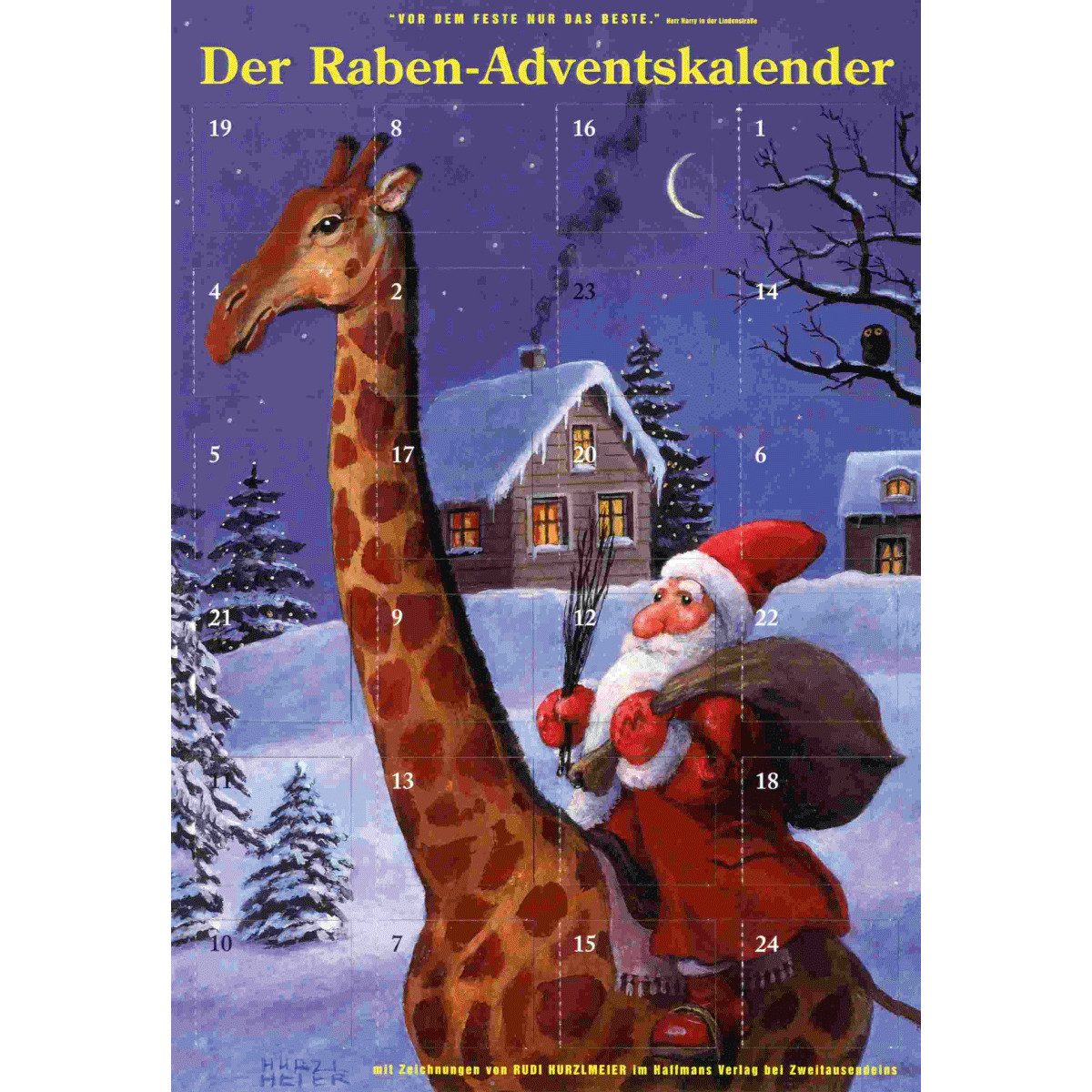 Zweitausendeins Verlag Adventskalender Raben-Adventskalender.