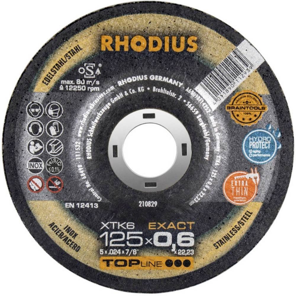 0.6 22.23 mm Rhodius 125 Trennscheibe x Trennscheibe x