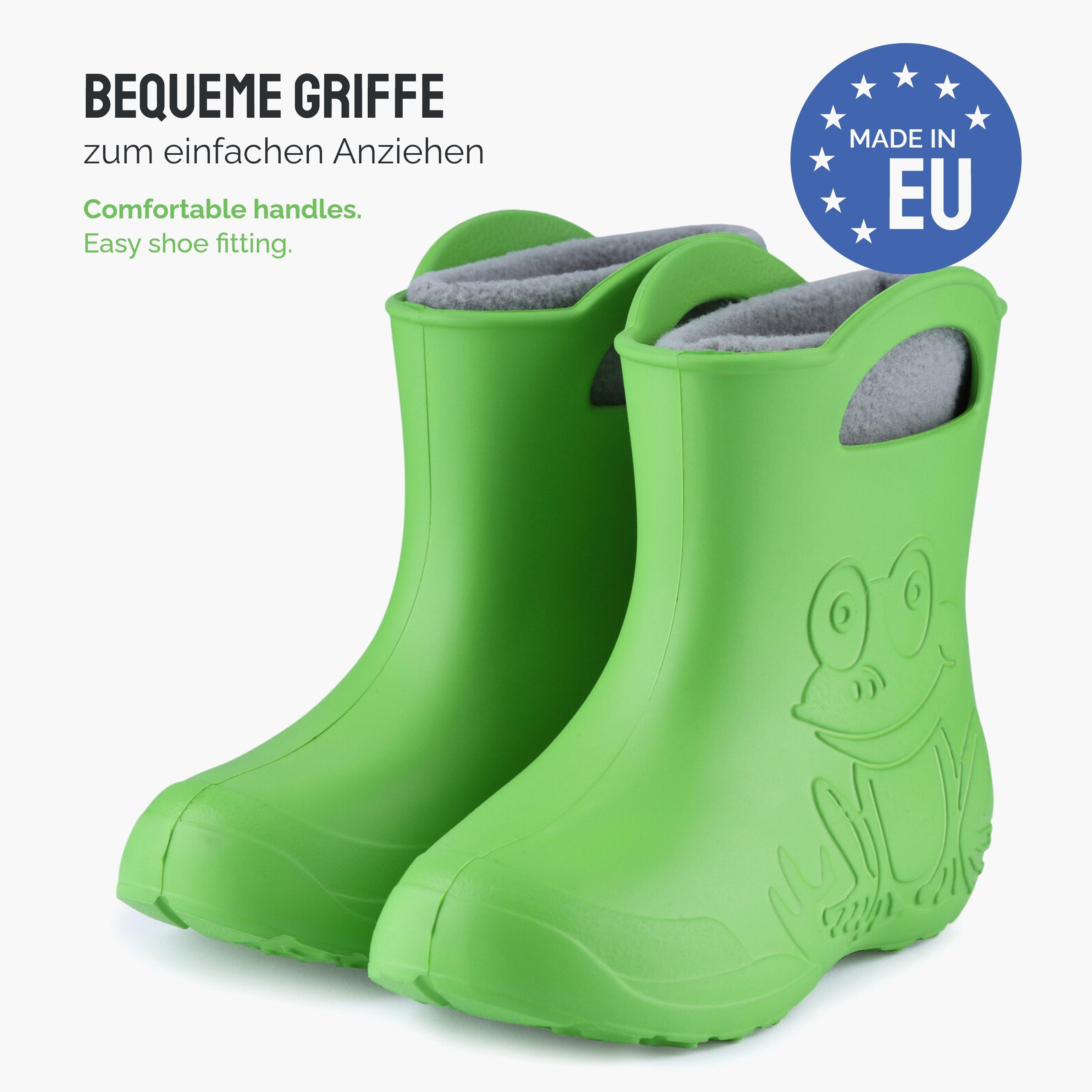 Ladeheid Kinder EVA federleichte Regenschuhe LA-CA-03 Gummistiefel mit herausnehmbares Innenfutter – Bild 5 von 5