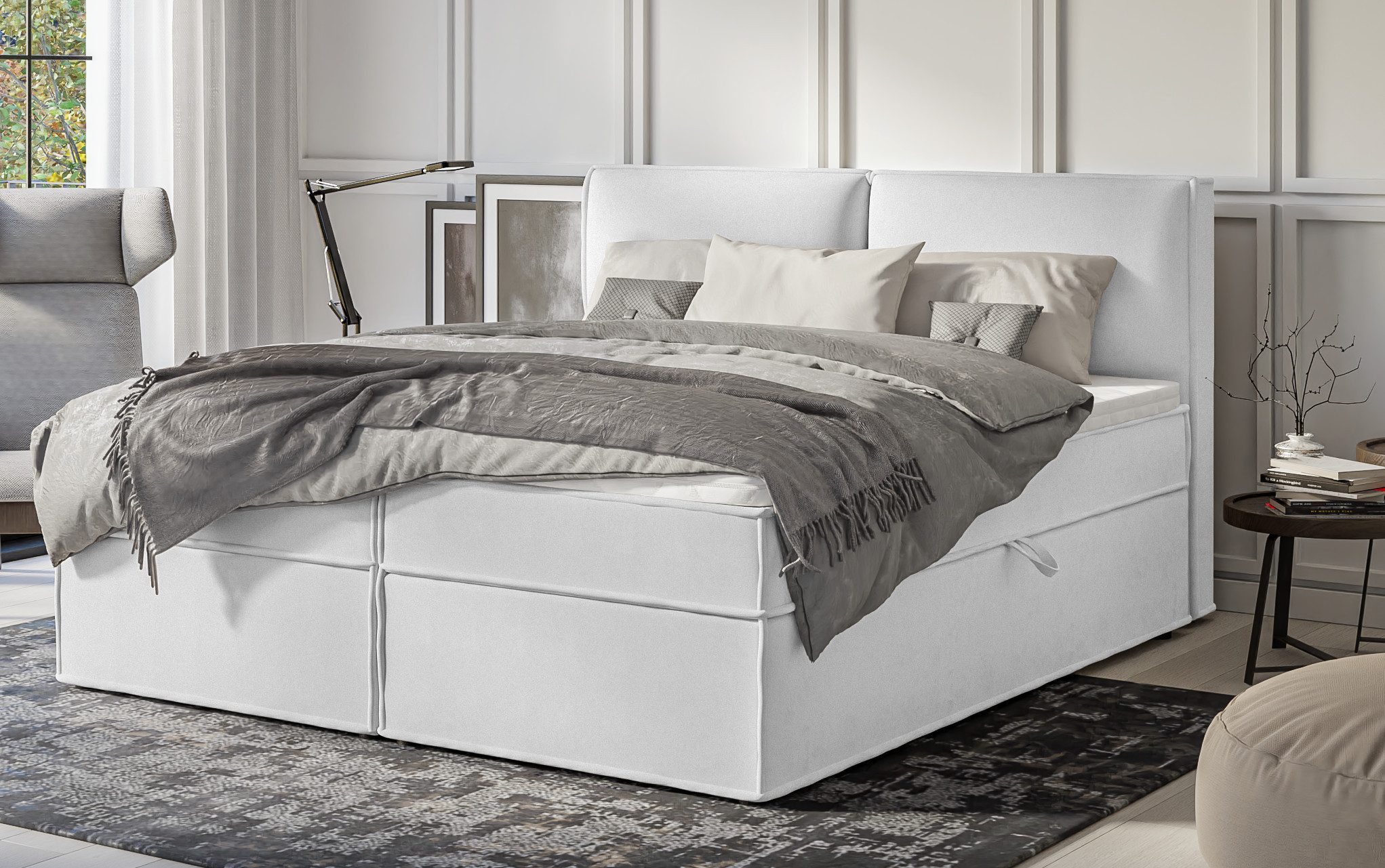 S-Style Möbel Boxspringbett Plaza mit Topper günstig online kaufen
