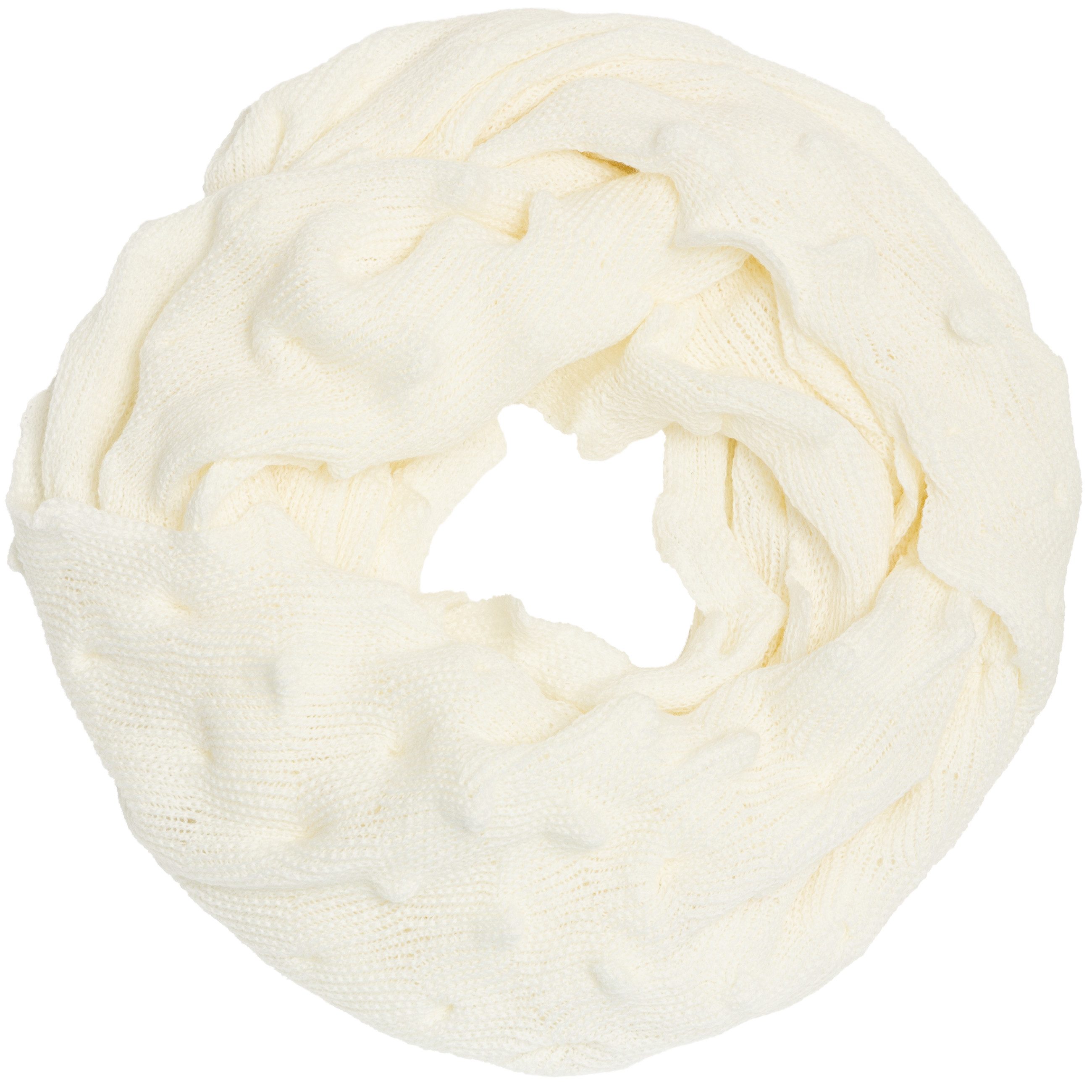 Loop SC343 Damen warmer Strick Loop Schlauchschal mit schickem Webmuster