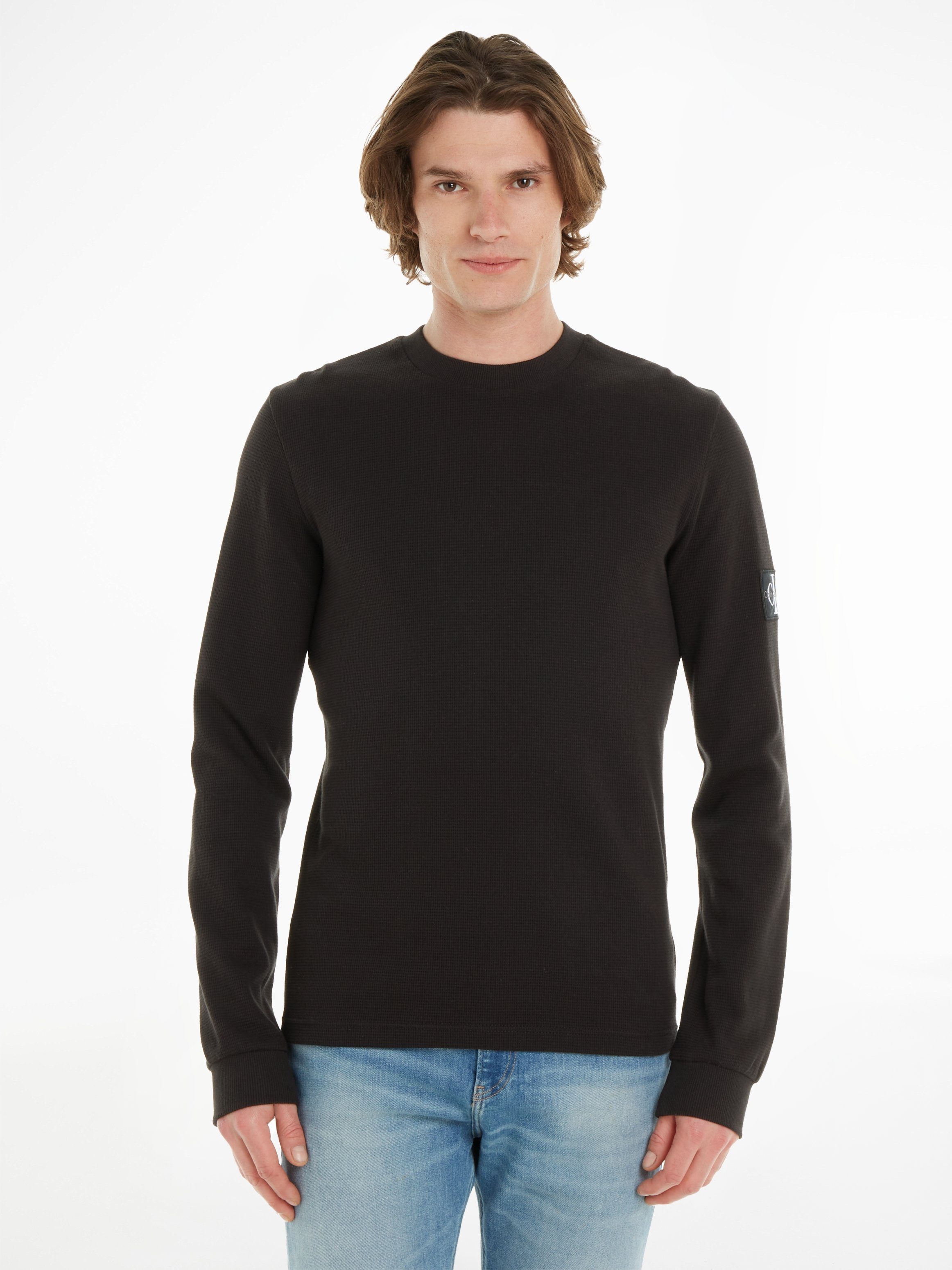 Calvin Klein Jeans Langarmshirt BADGE WAFFLE günstig online kaufen
