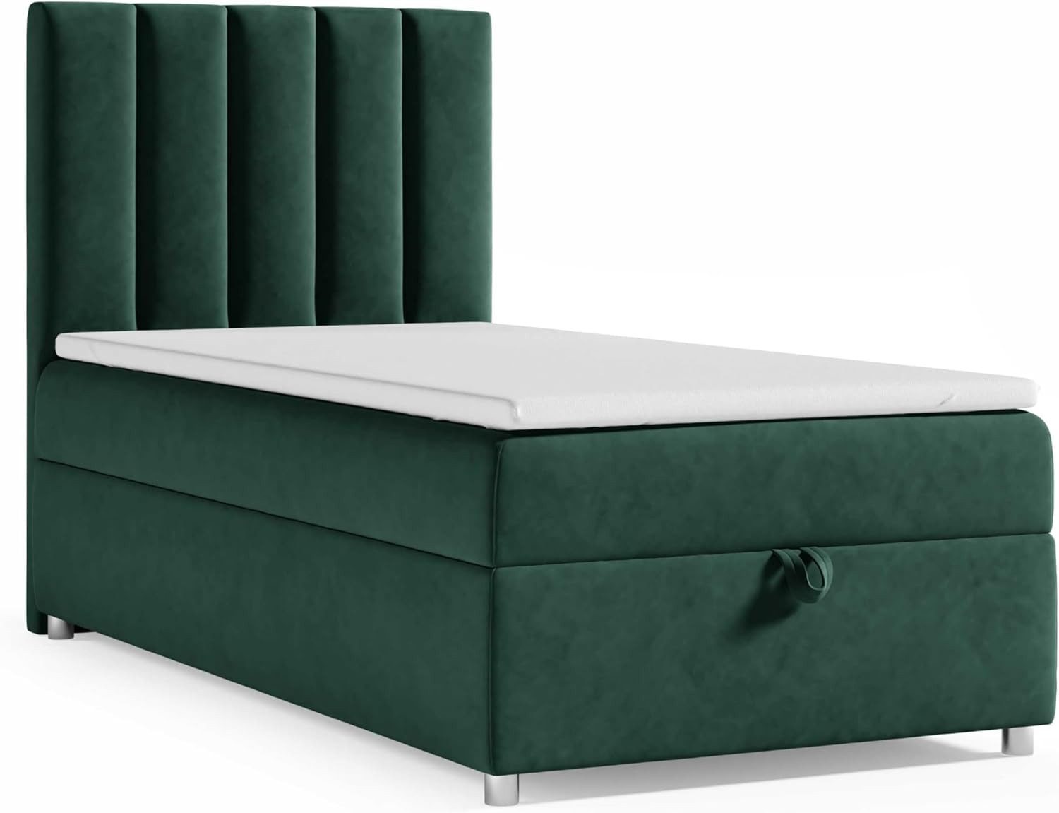 Best for Home Boxspringbett Trinity K-10 SINGLE Boxspringbett mit Bettkasten & Bonellfederkern (Einzelbett, Polsterbett gepolstertes Kopfteil, Jugendbett, Kinderbett versch. Größen, 70x200 80x200 90x200 100x200 cm), mit oder ohne Topper, Flexible Liefermöglichkeiten, Handwerksqualität