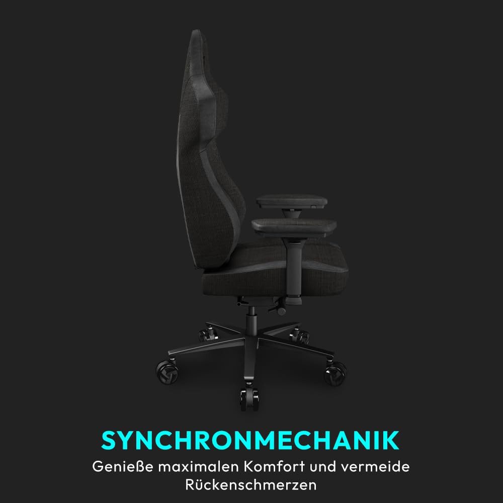 ThunderX3 Gaming-Stuhl ThunderX3 CORE Loft Ergonomischer Gaming Stuhl - dunkelgrau – Bild 4 von 5