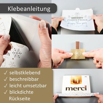 younikat Aufkleber Aufkleber passend für Merci Schokolade - Feiertage