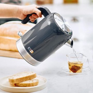 Breville Wasserkocher Elektrischer by Sage 1.7L Kettle Tragbar Teekocher schnelle Kochzeiten, 2200,00 W, Edelstahl,Thermosicherung,6 bis 8 Tassen,rutschfeste Füße