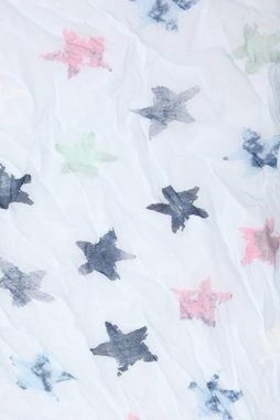 ÖkoBella Modeschal Sterne, (1-St), in weiß mit Sternen in blau, rosa und mint