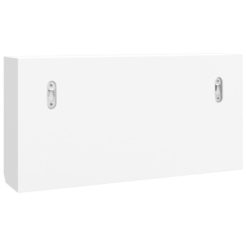 vidaXL Fächerschrank Schlüsselschrank Weiß 40x8,5x20 (1-St) Stahl cm & Holzwerkstoff