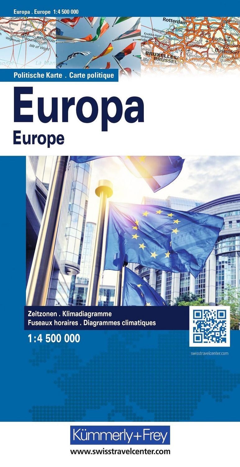 Kümmerly+Frey Welt- und Kontinentkarte Europakarte politisch 1:4,5 Mio / diverse
