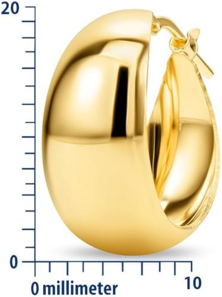 Miore Paar Creolen MAR015SE - 925 Sterling Silber 18Kt vergoldet 20mm Durch günstig online kaufen