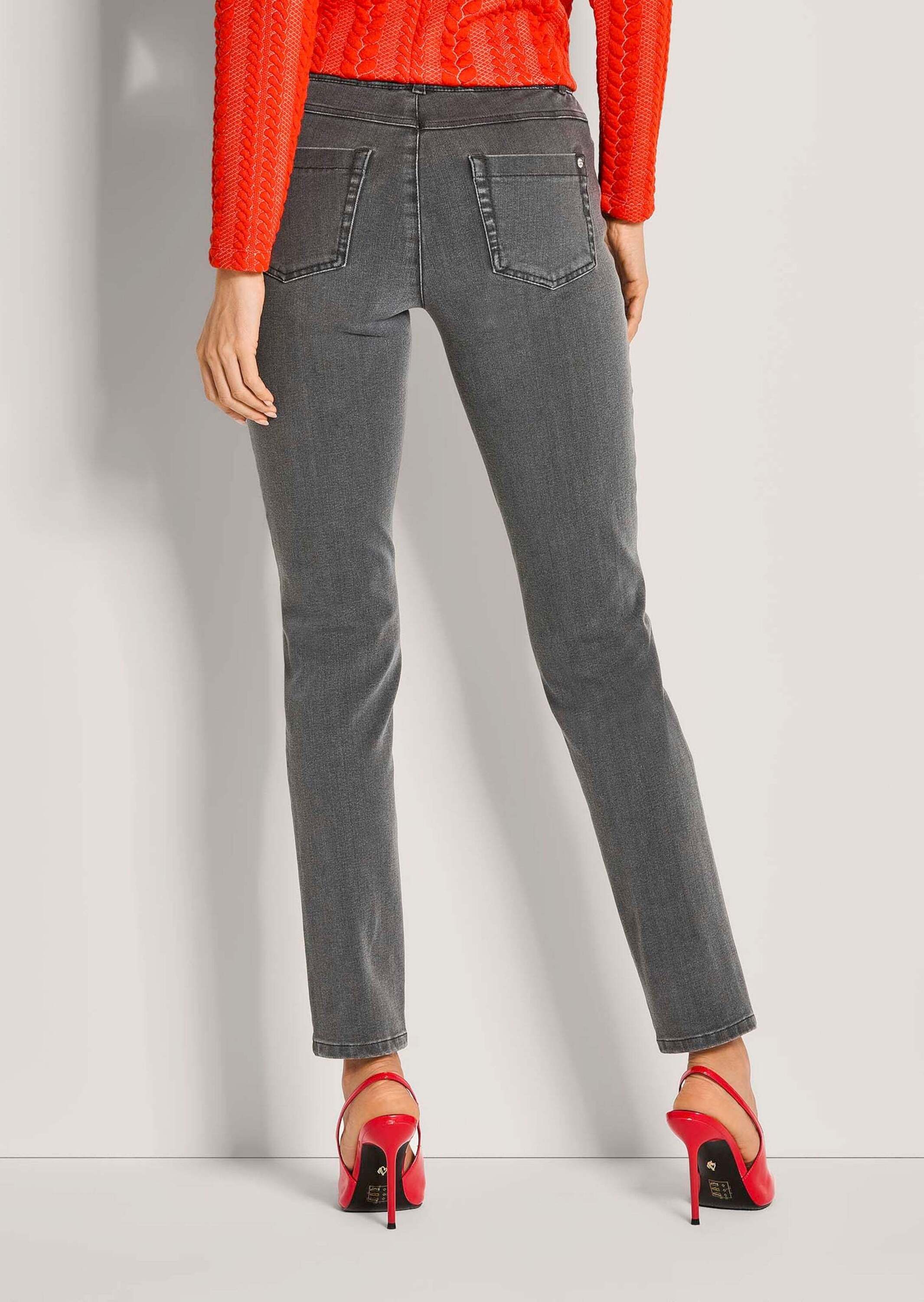 MADELEINE Gerade Jeans Denim-Leggings mit Schlupfbund Bi-elastische Jeans mit Schlupfbund im 4-Pocket-Design