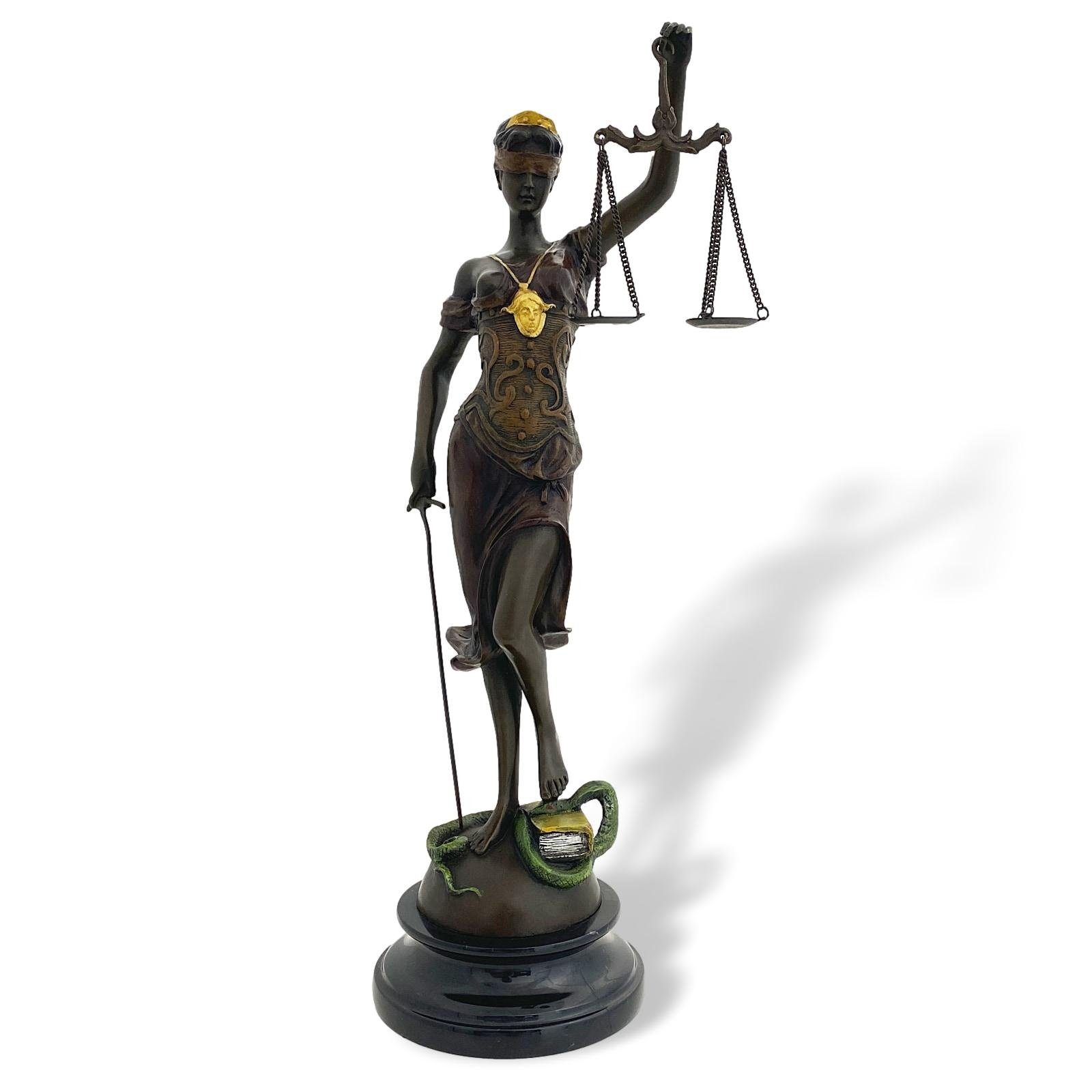 40cm - Justitia Aubaho Sculptur Bronzeskulptur Antik-Stil Skulptur Bronze Bronzestatue