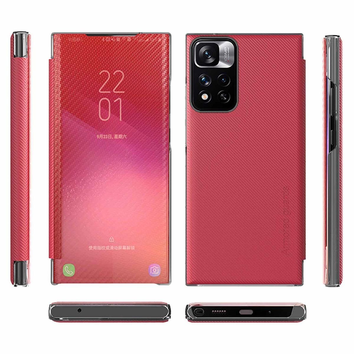 Wigento Handyhülle Für Xiaomi Redmi Note 11 Pro Plus 5G Design Carbon ...