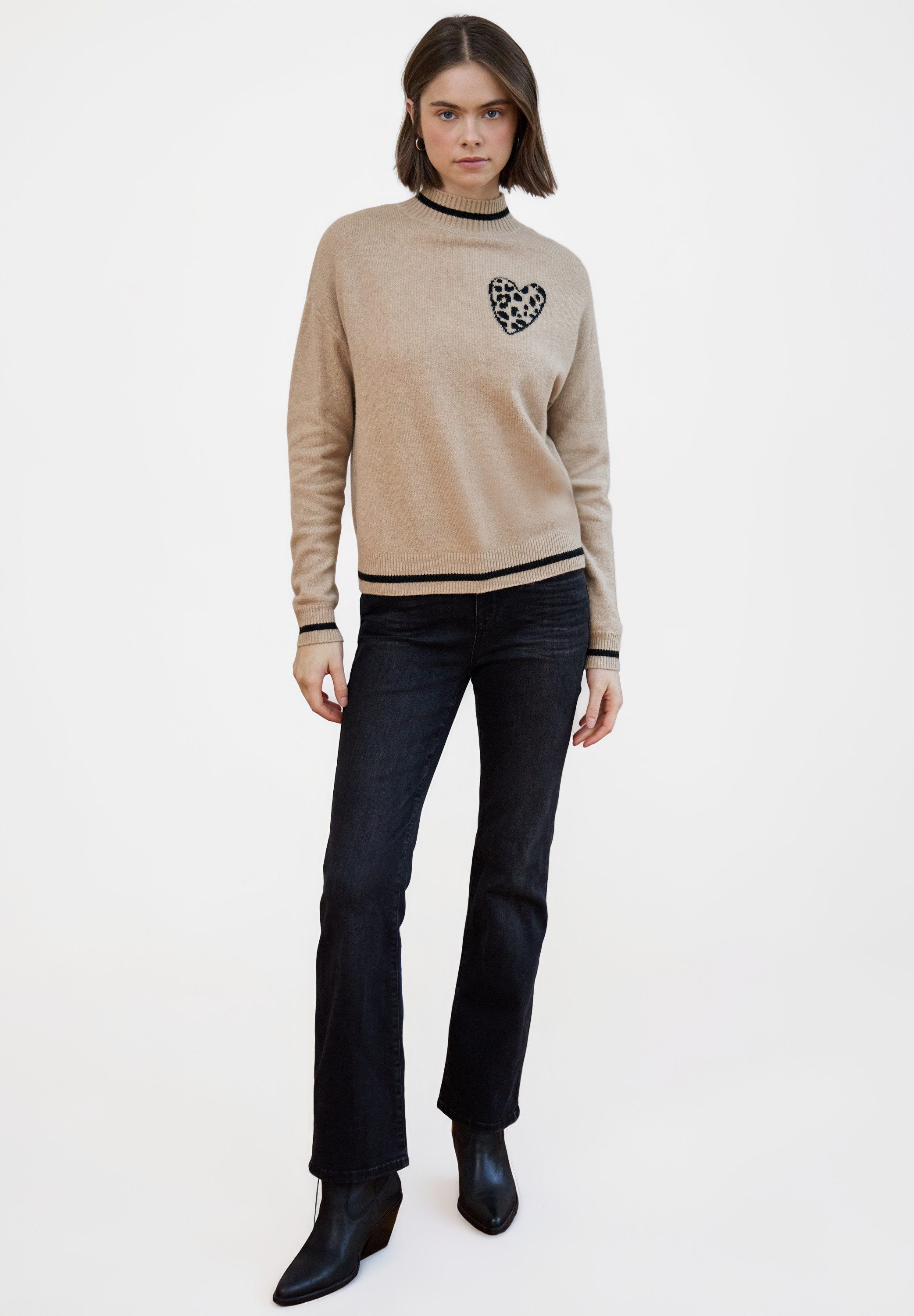 STREET ONE STUDIO Longpullover mit Leomuster